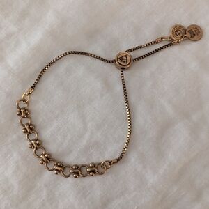 Air & Anchor Gold Unique Chain Adjustable Bracelet